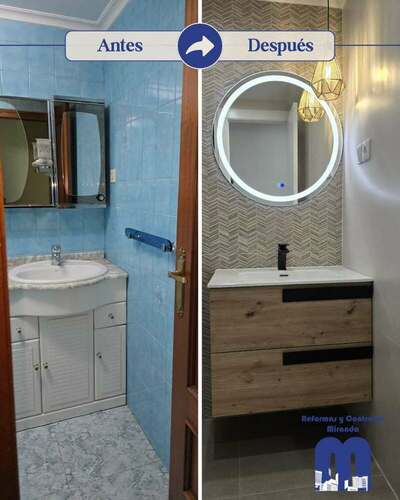 Reforma integral de piso con cocina moderna y baños renovados en Gijón