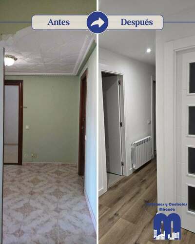 Reforma integral de piso con cocina moderna y baños renovados en Gijón