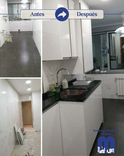 Reforma de cocina alargada moderna en Gijón | Reformas Miranda