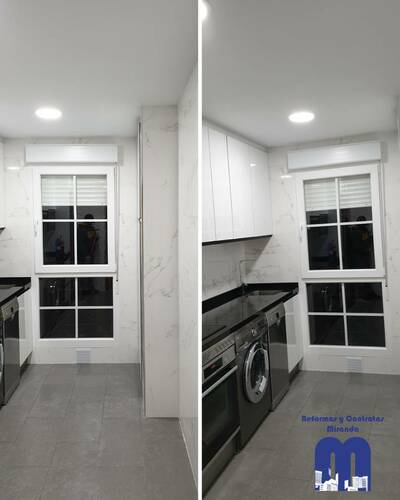 Reforma integral en cocina alargada: un espacio estrecho convertido en funcional y moderno