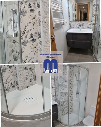 Reforma de baño con estilo floral y toques contemporáneos Reforma de baño con estilo floral y toques contemporáneos