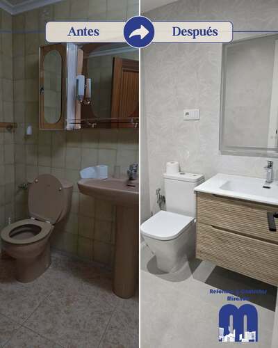 Antes y después: reforma de baños en vivienda de los años 70
