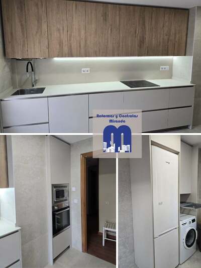Reforma integral de cocina y cuarto de lavandería en Gijón